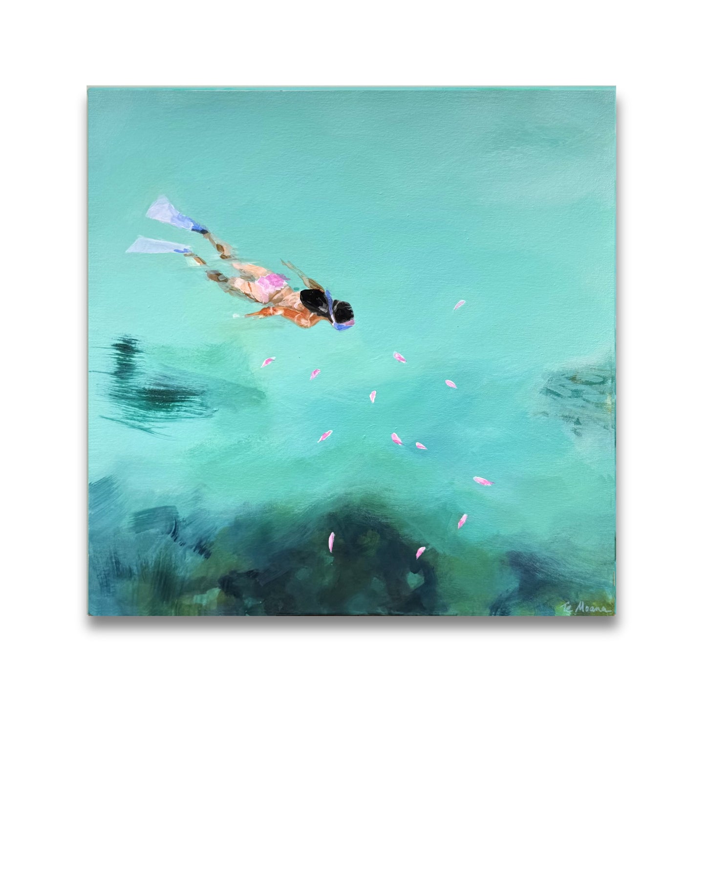 Snorkelling with pink fish