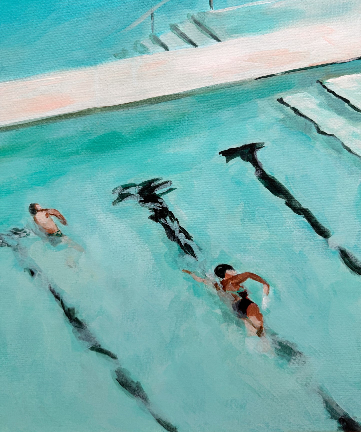 Swimmers at the Icebergs