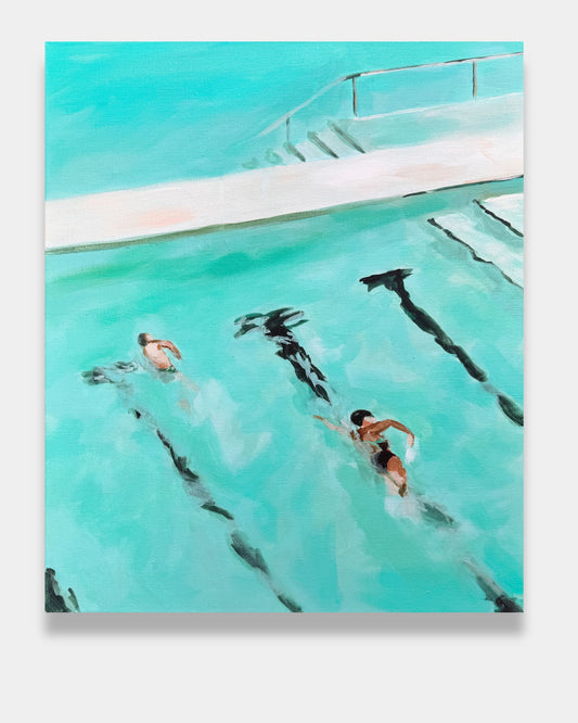 Swimmers at the Icebergs